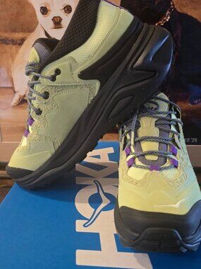 Hoka One One Kaha 3 Low GTX TP Honeydew Black 1168951-HWB Hiking Shoes Mens 10